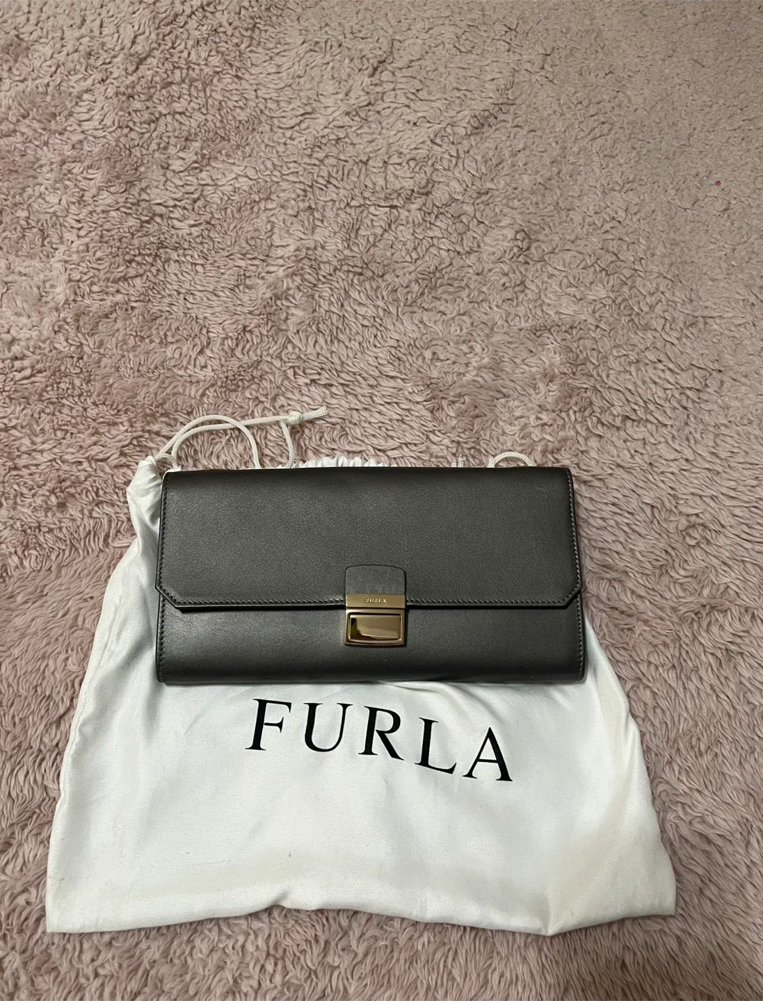 Furla Gray Leather Crossbody Bag thumbnail