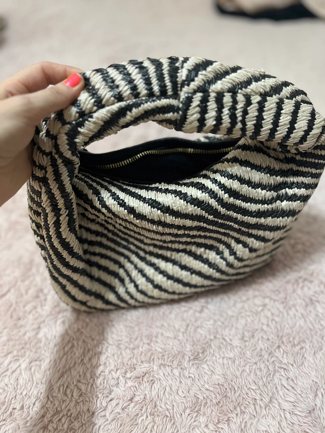 Striped Woven Handbag - photo 2