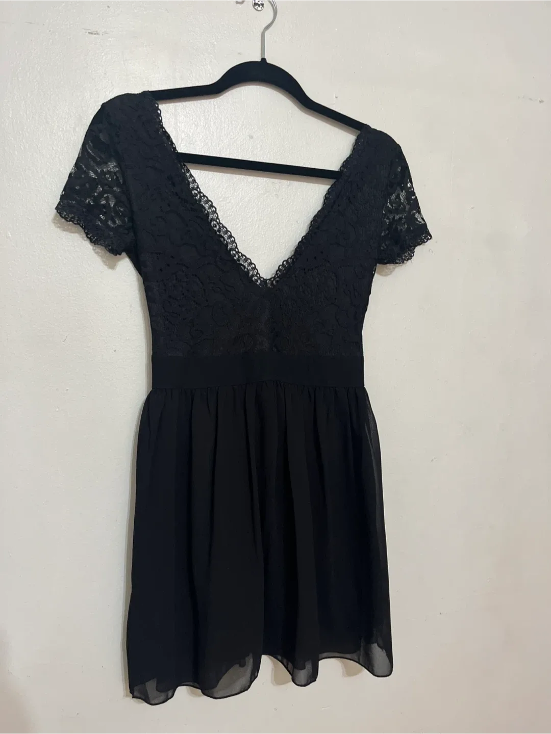 Black Lace Mini Dress Small thumbnail