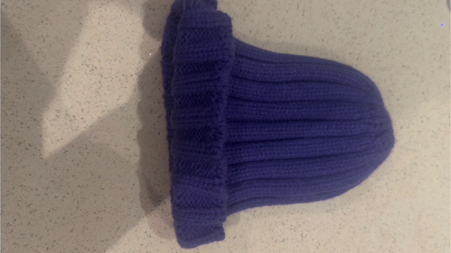 Handmade Knit Beanies - Purple and Green - photo 2