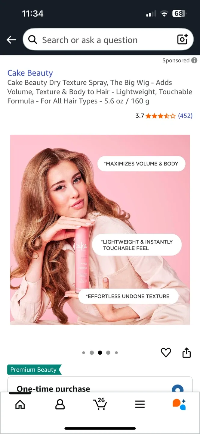 Cake Beauty The Big Wig Dry Texture Spray image indicator(2)