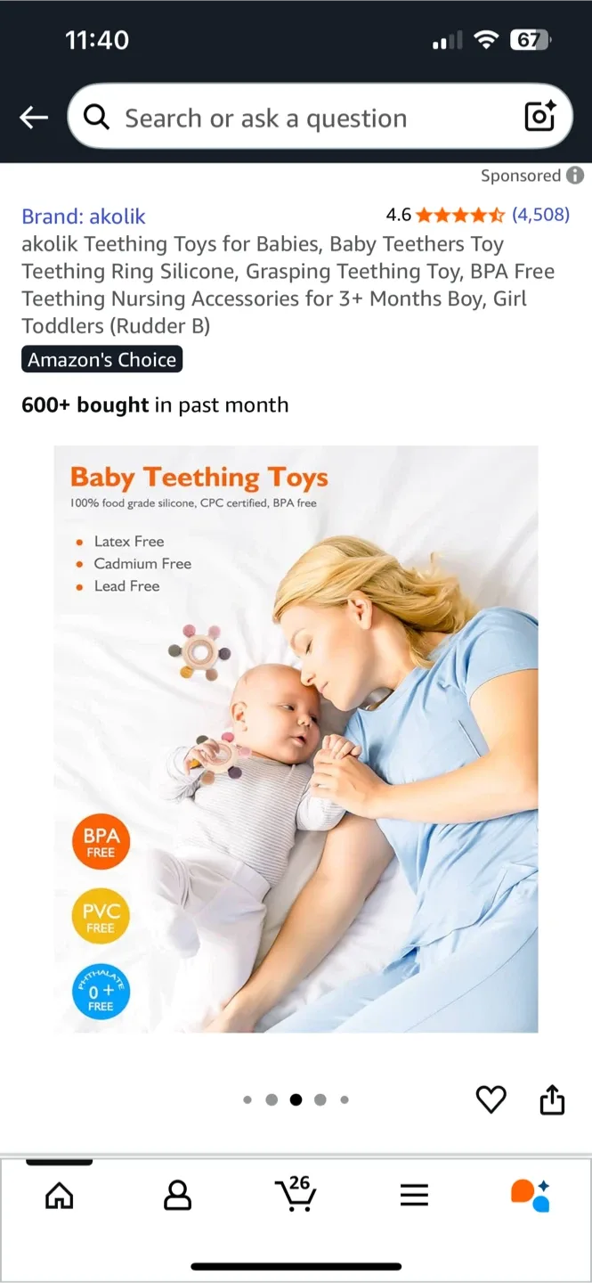 Baby Teether Toy - New in Box! image indicator(2)