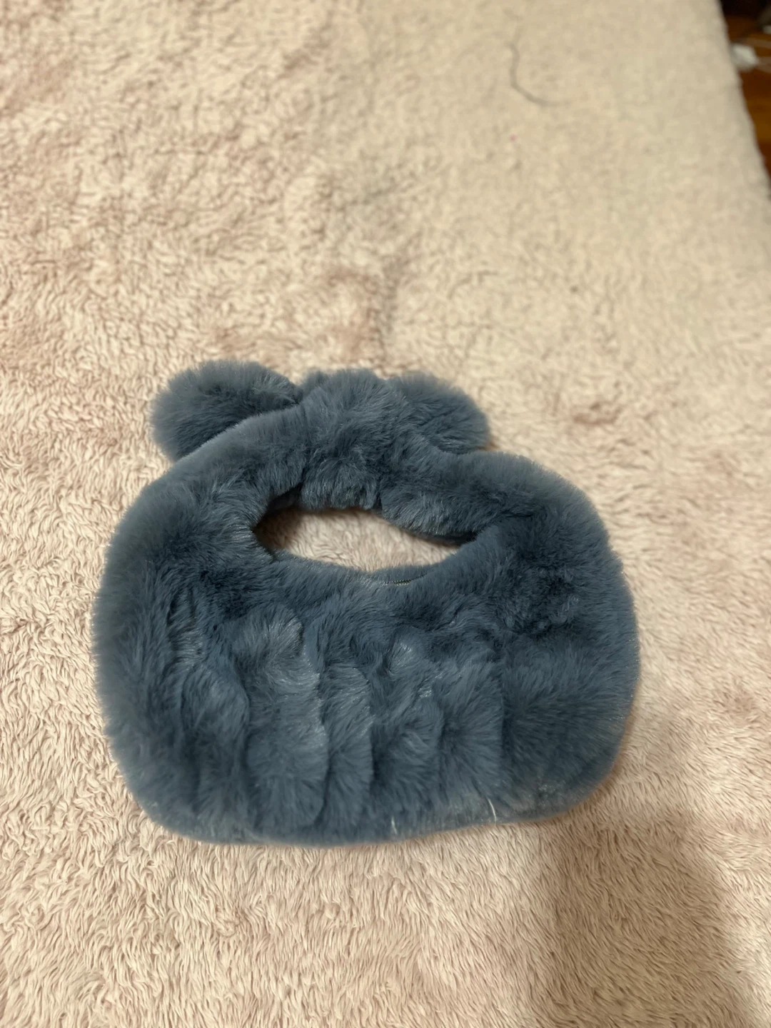 Fuzzy Blue Handbag