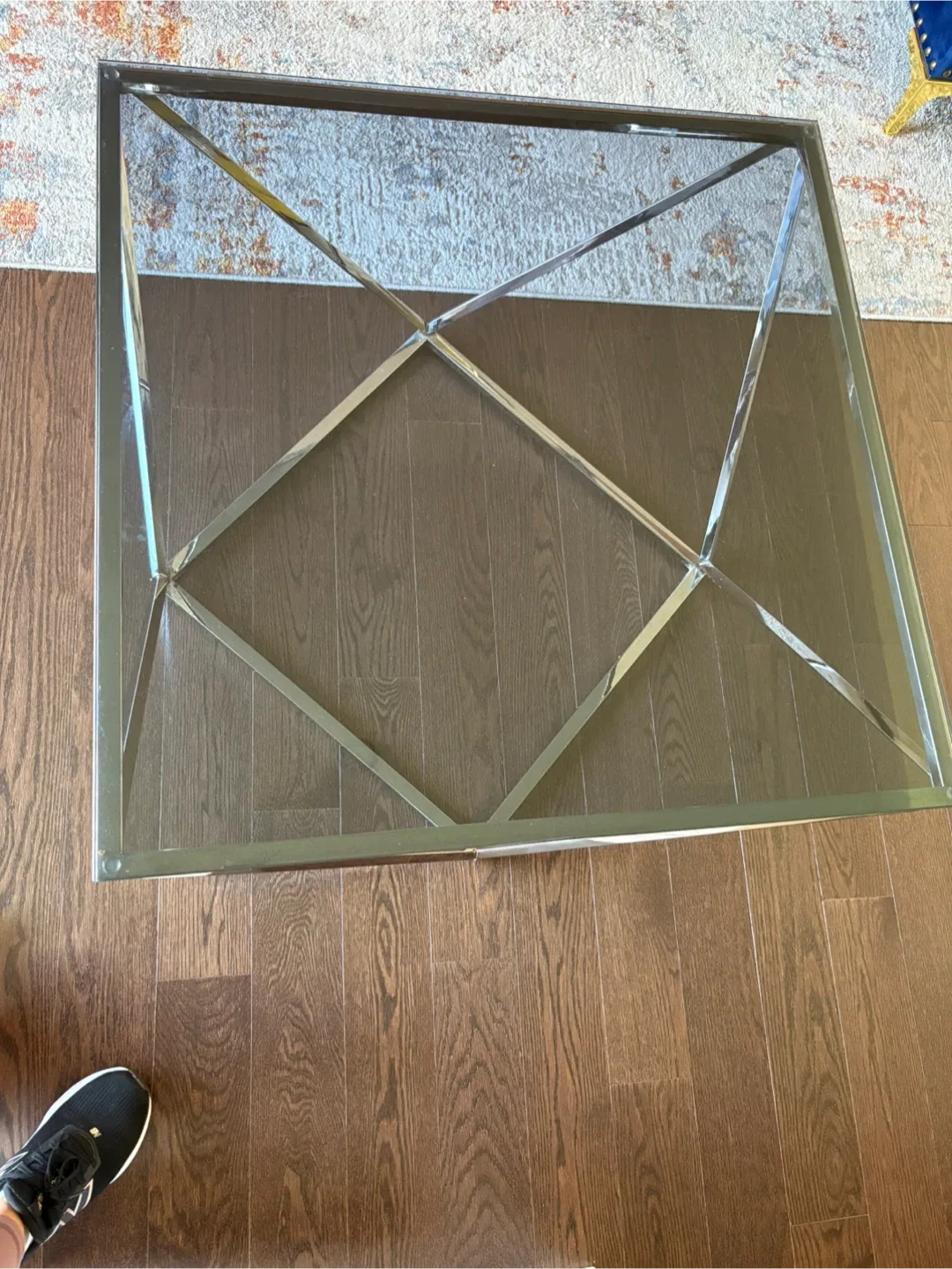 Modern Glass & Chrome Coffee Table image indicator(2)