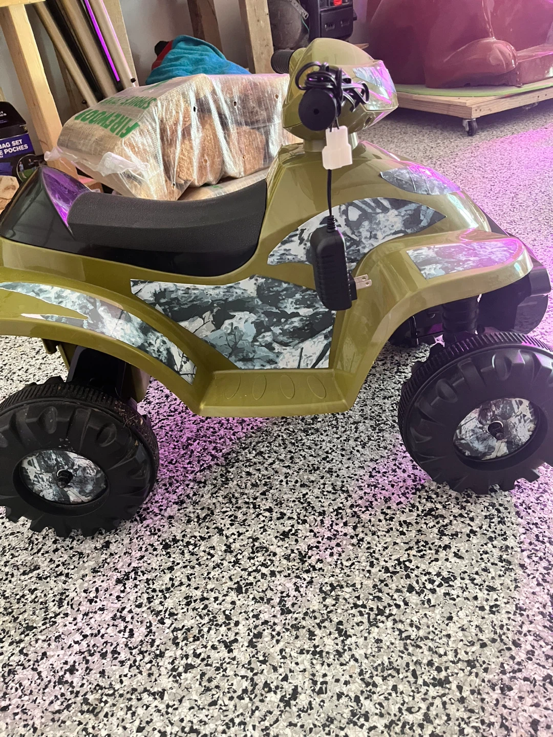 Kids Ride-On ATV - Olive Green