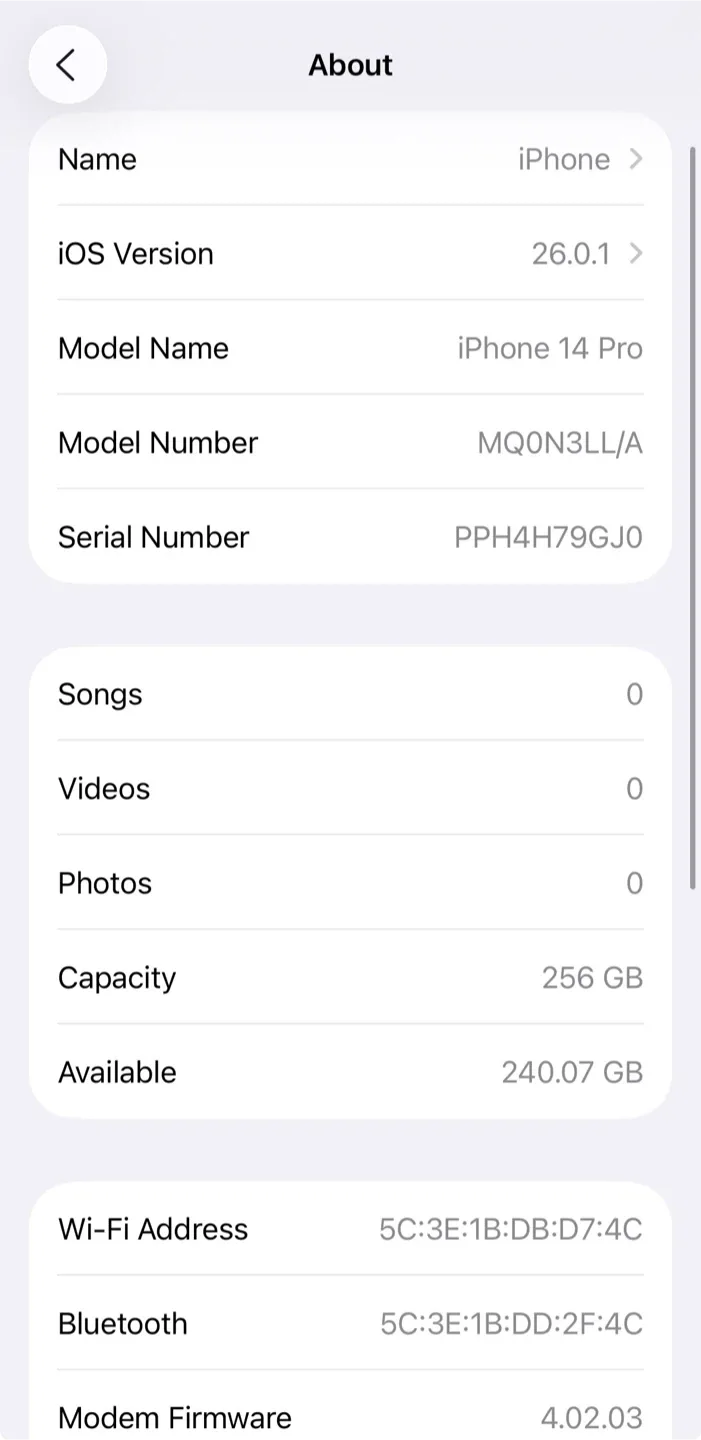 Apple iPhone 14 Pro 256GB Black Carrier Unlocked A2650 image indicator(3)