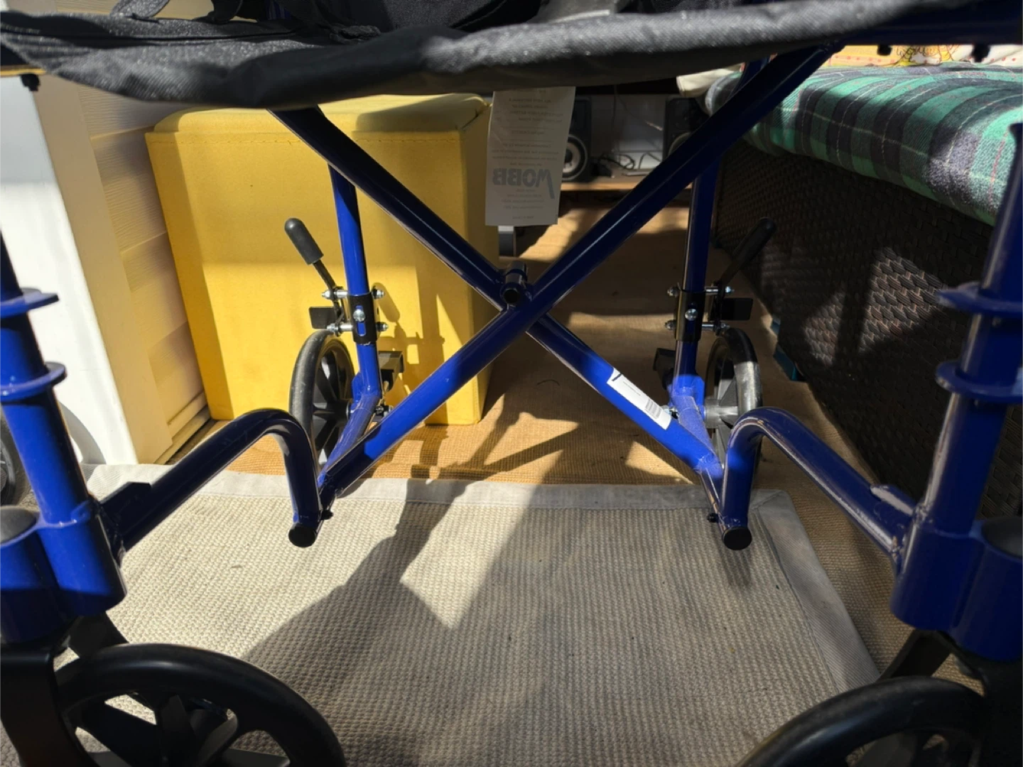 Blue Foldable Transport Wheelchair - photo 3