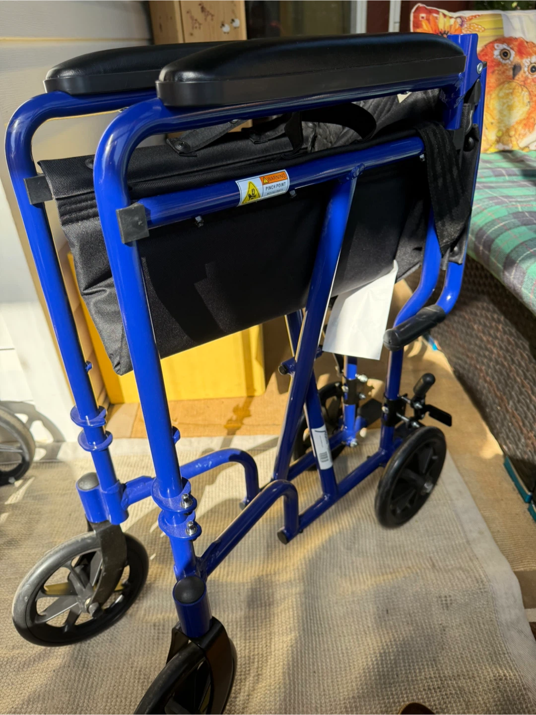 Blue Foldable Transport Wheelchair - photo 4