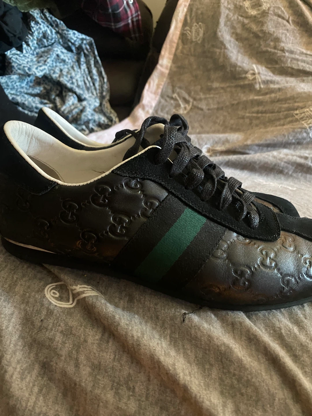 Gucci Leather Sneakers Black Size 42 - photo 4