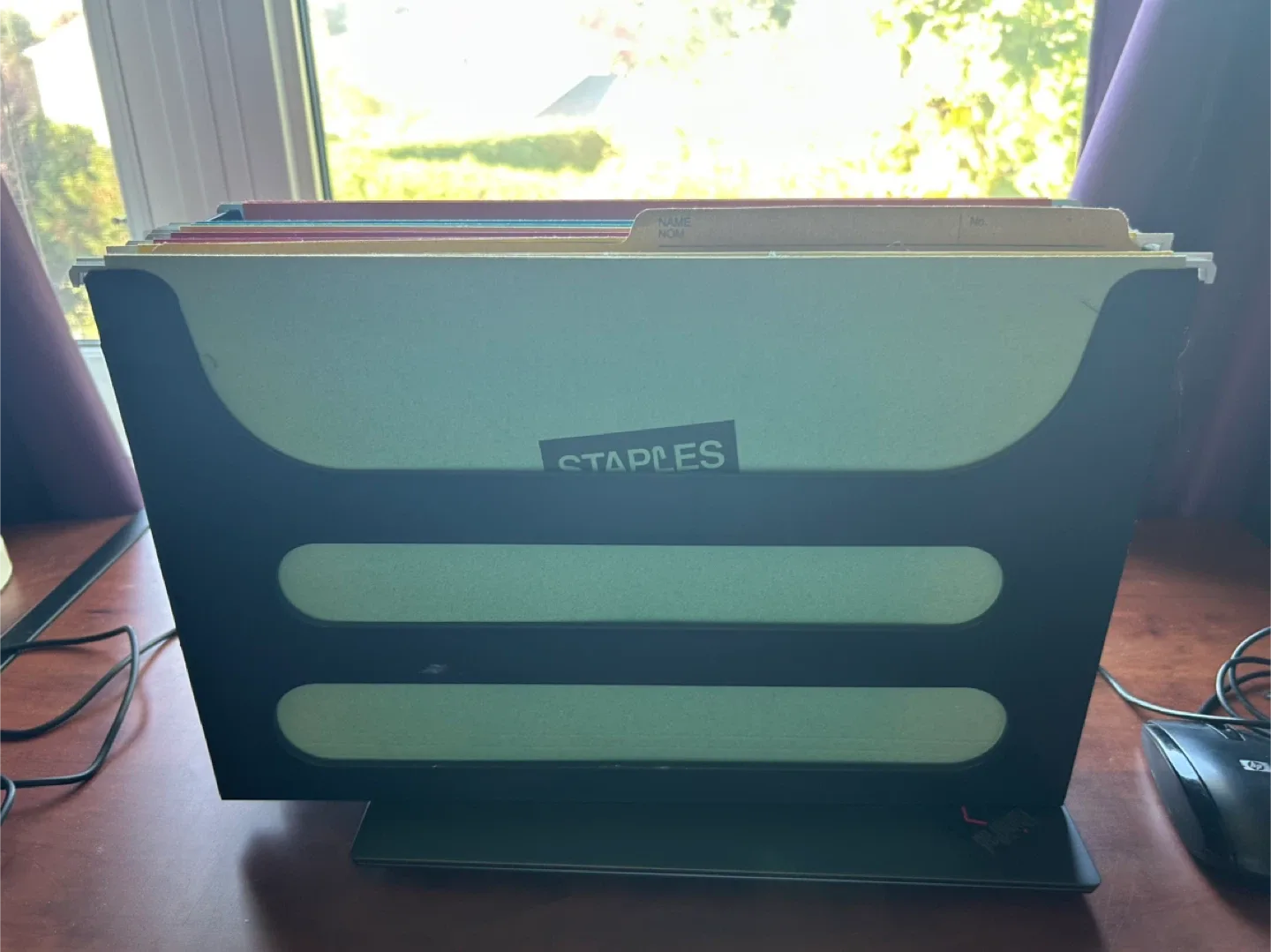 Hanging File Folder Frame w/ 6 legal size folders thumbnail
