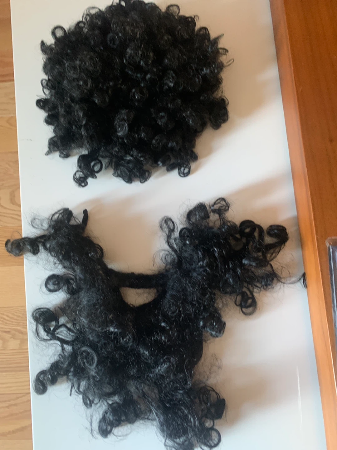 Black wig and matching beard