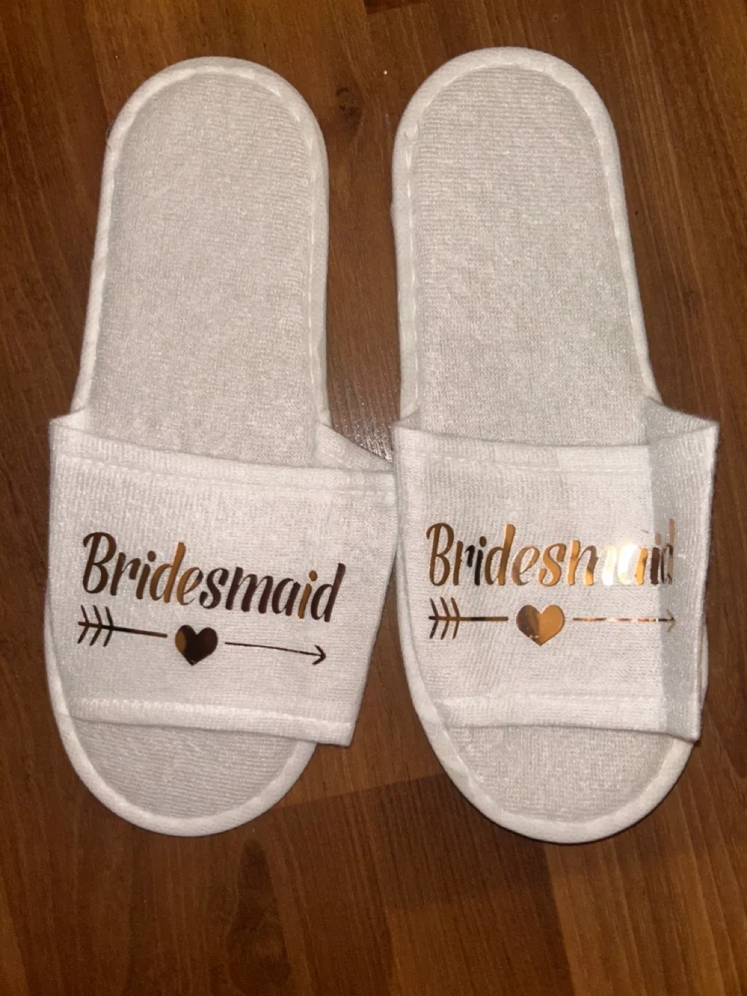 Bridesmaid Slippers - White, New