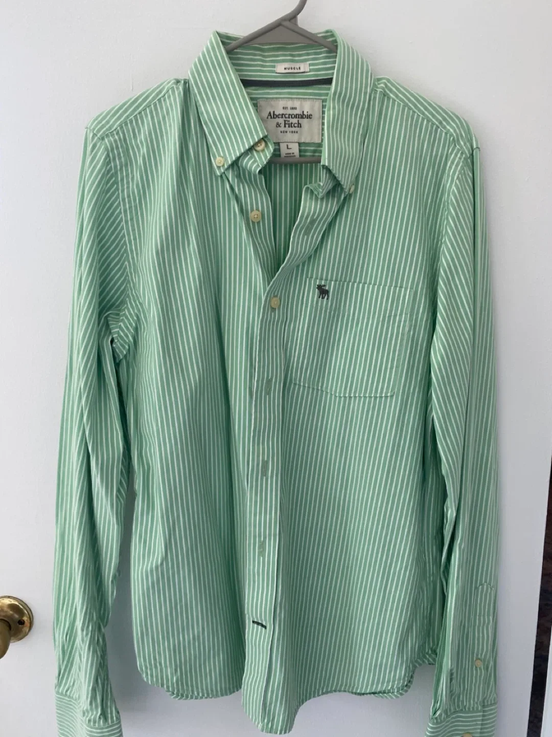 Abercrombie & Fitch Striped Button-Down - Size L image indicator(2)