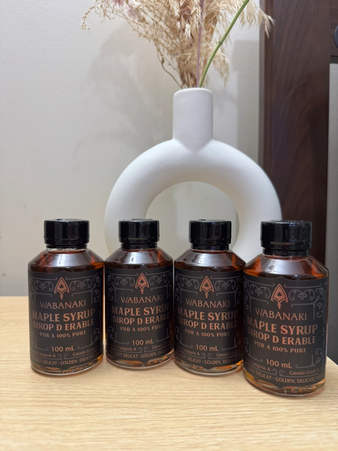 BRAND NEW Wabanaki Maple Syrup - 4 x 100ml Bottles