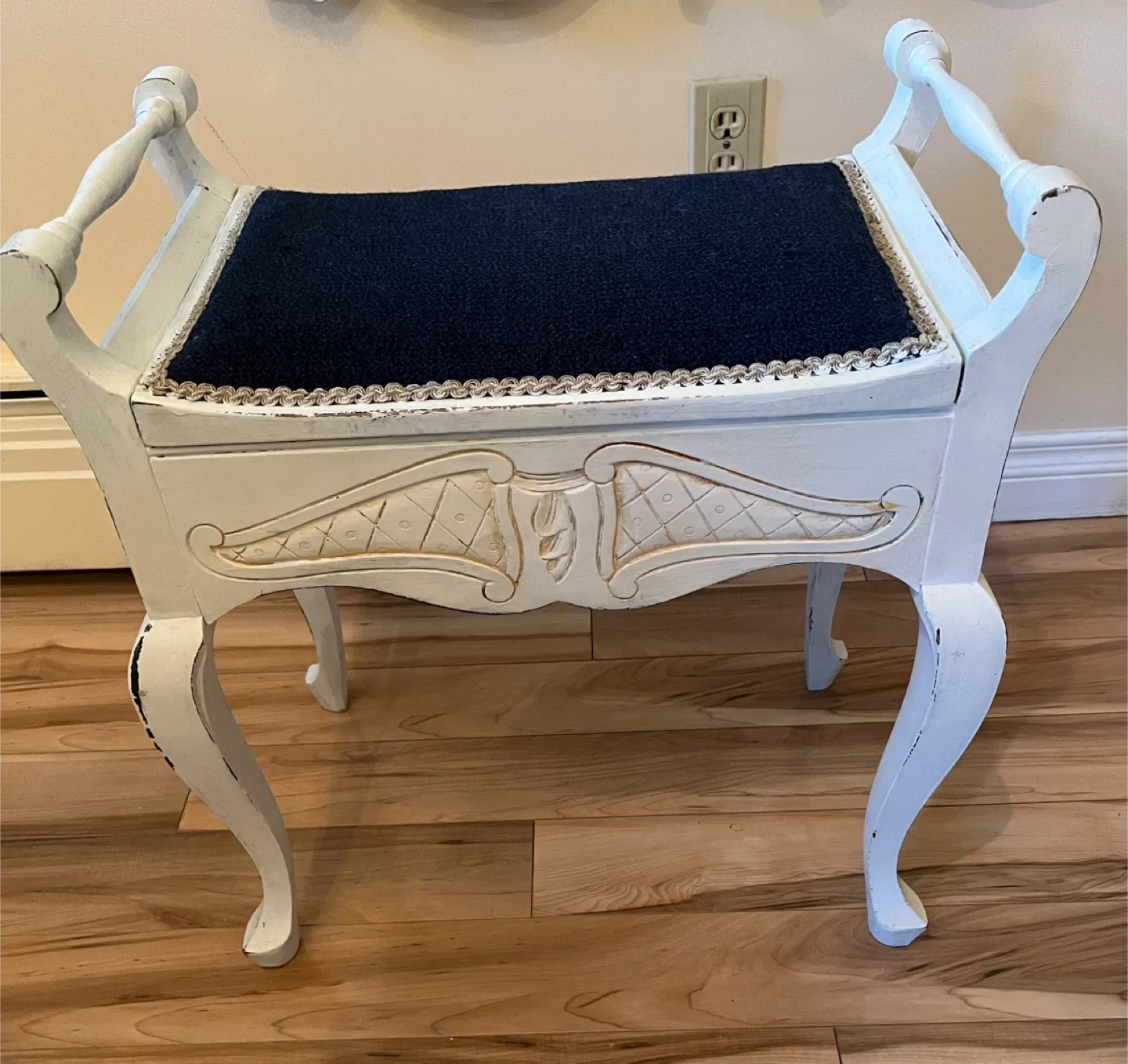Antique Piano Bench-Edwardian circa 1905, with storage image indicator(4)