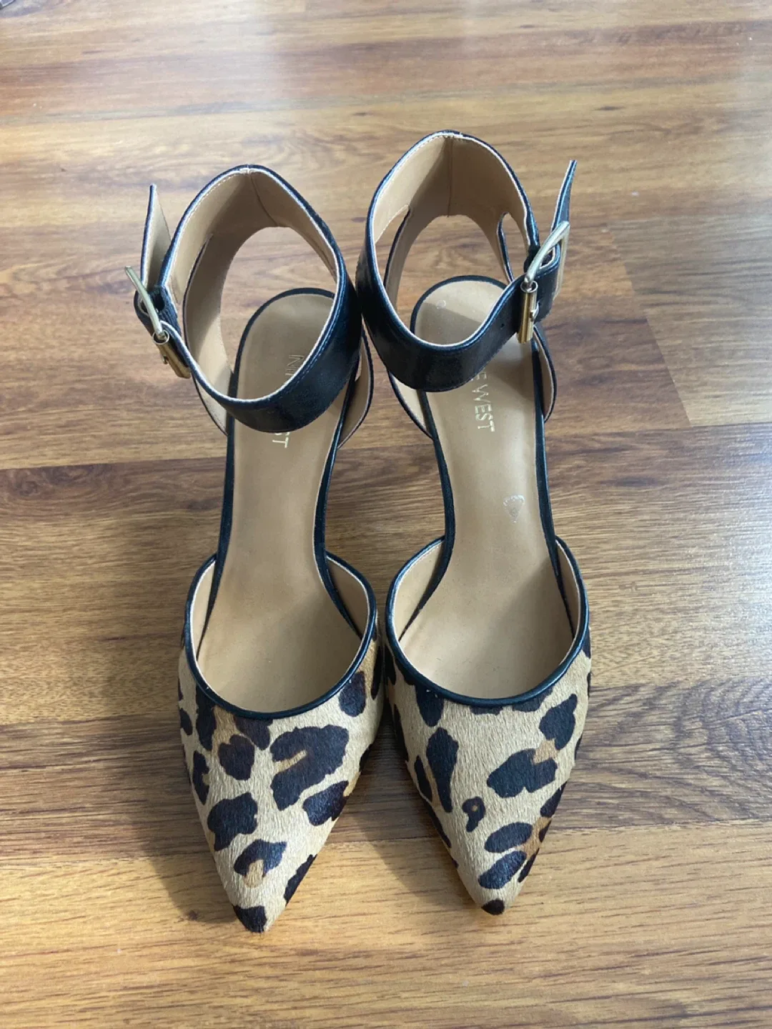 Nine West Leopard Print Heels - Size 7M thumbnail