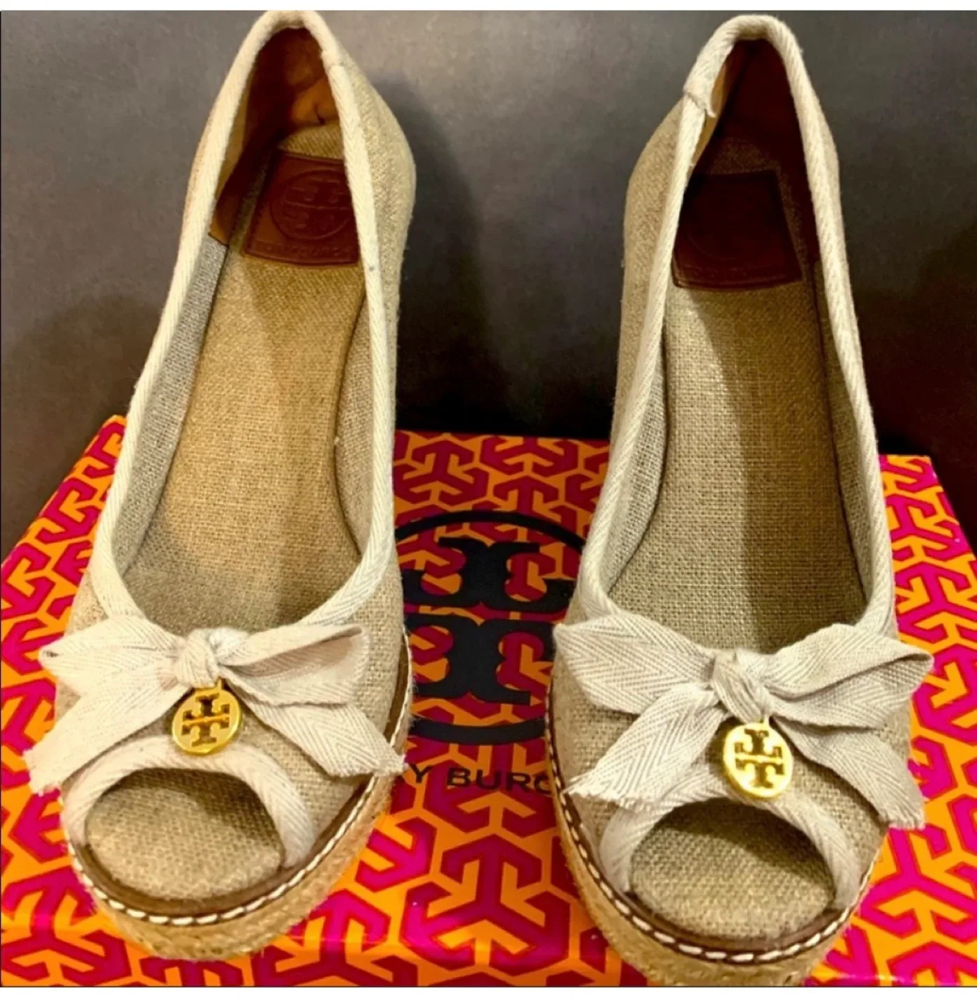 Tory Burch Espadrille Wedge Sandal, Size 7.5 image indicator(2)