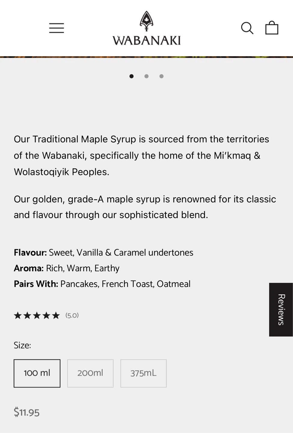 BRAND NEW Wabanaki Maple Syrup - 4 x 100ml Bottles - photo 3