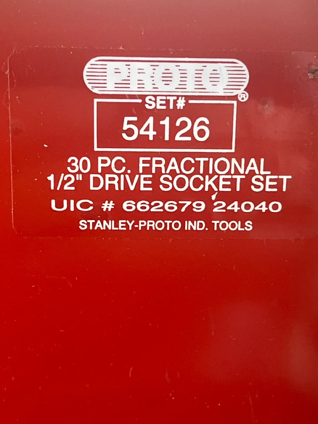 Proto 30 PC Fractional 1/2" Drive Socket Set image indicator(5)