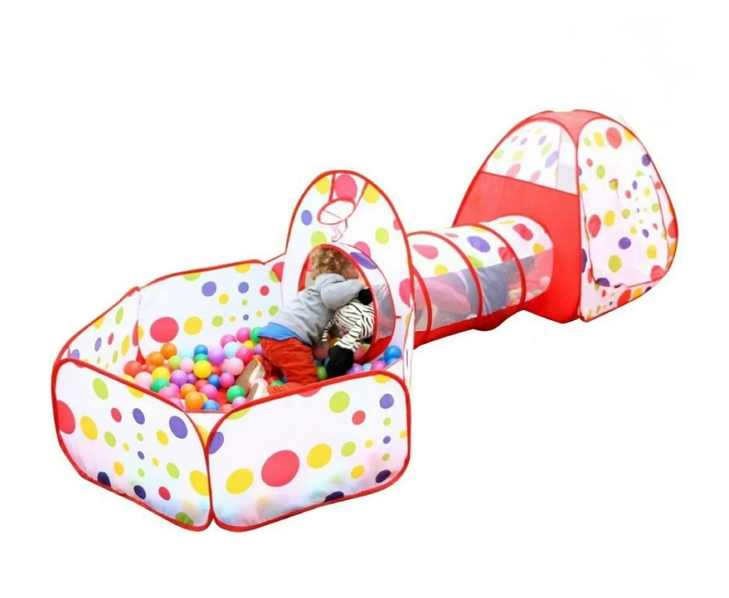 Kids Play Tent with Tunnel and Ball Pit image indicator(5)