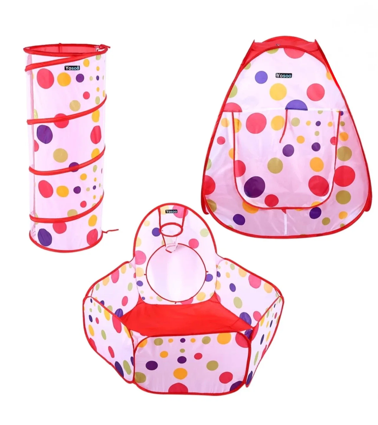 Kids Play Tent with Tunnel and Ball Pit image indicator(4)