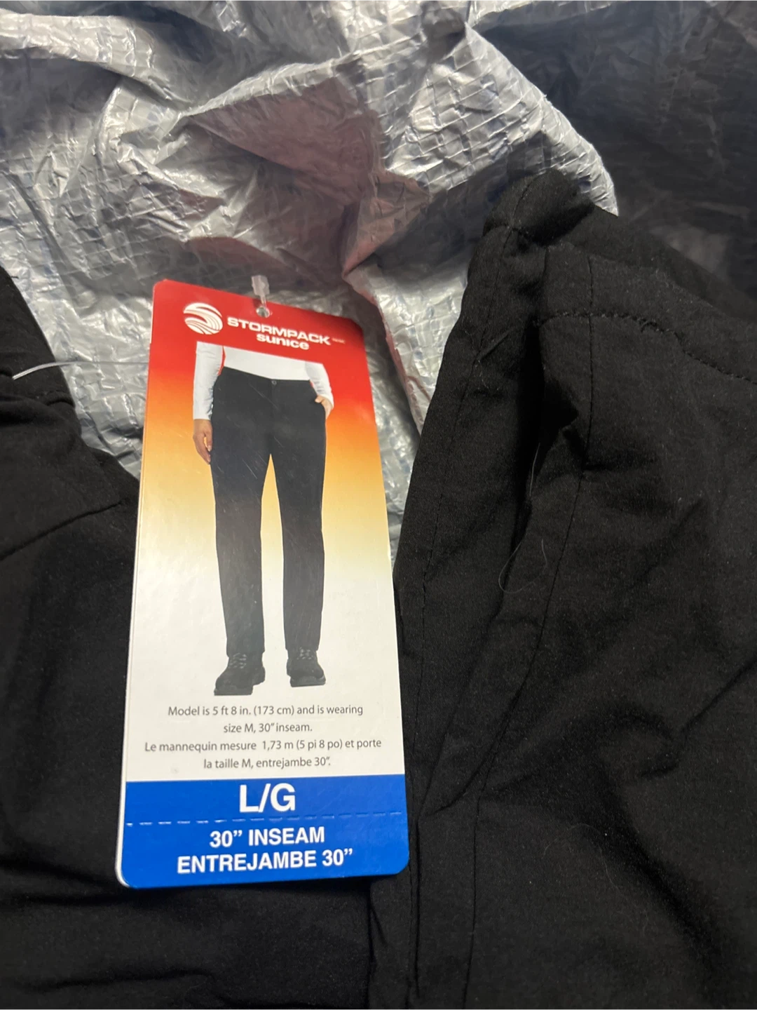 Stormpack Sunice windproof lined Black Pants - Size L/G - photo 2
