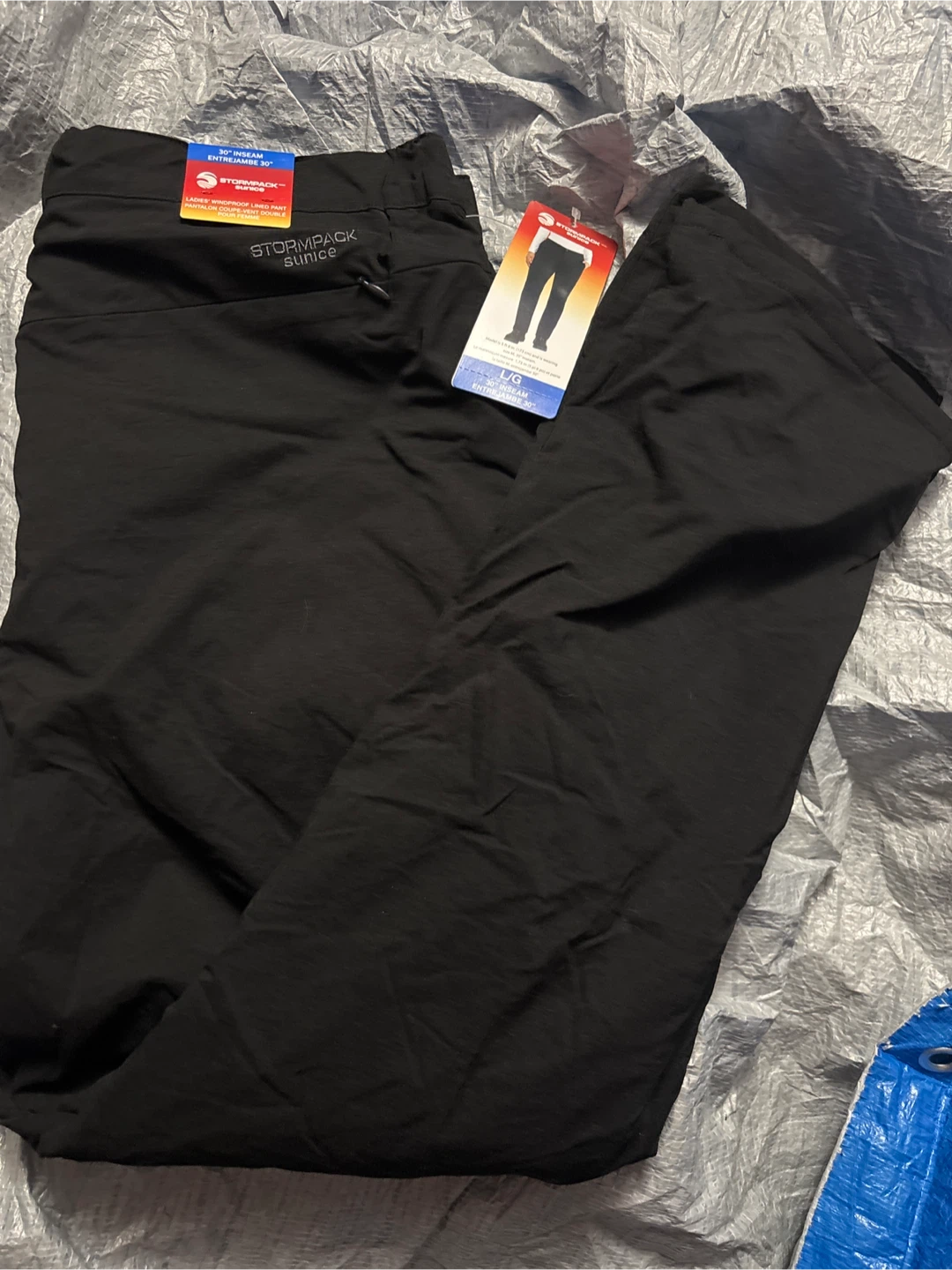 Stormpack Sunice windproof lined Black Pants - Size L/G
