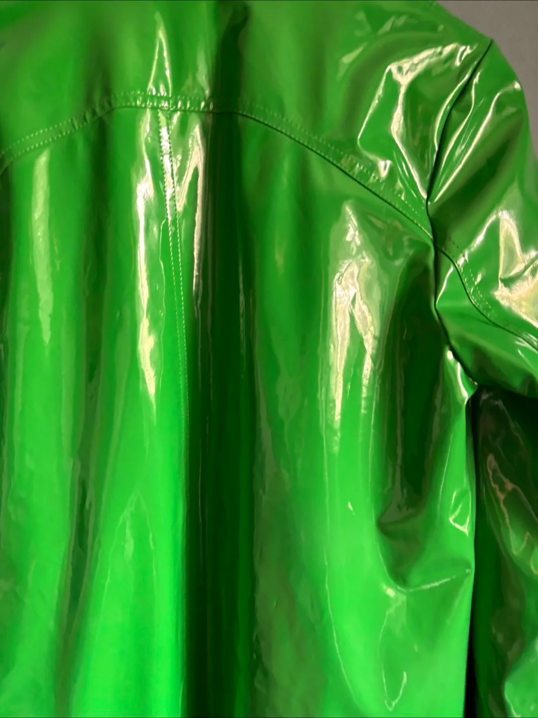 Style&co. Green Vinyl Raincoat - Size S image indicator(6)