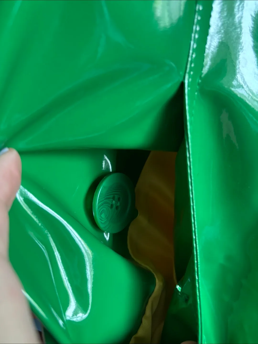 Style&co. Green Vinyl Raincoat - Size S image indicator(4)