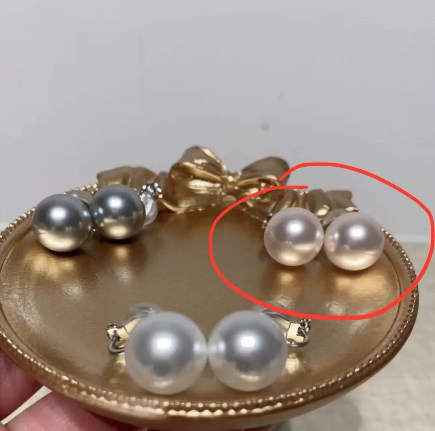 🧡Pearl Drop _clip-on Earrings - New in Box image indicator(3)