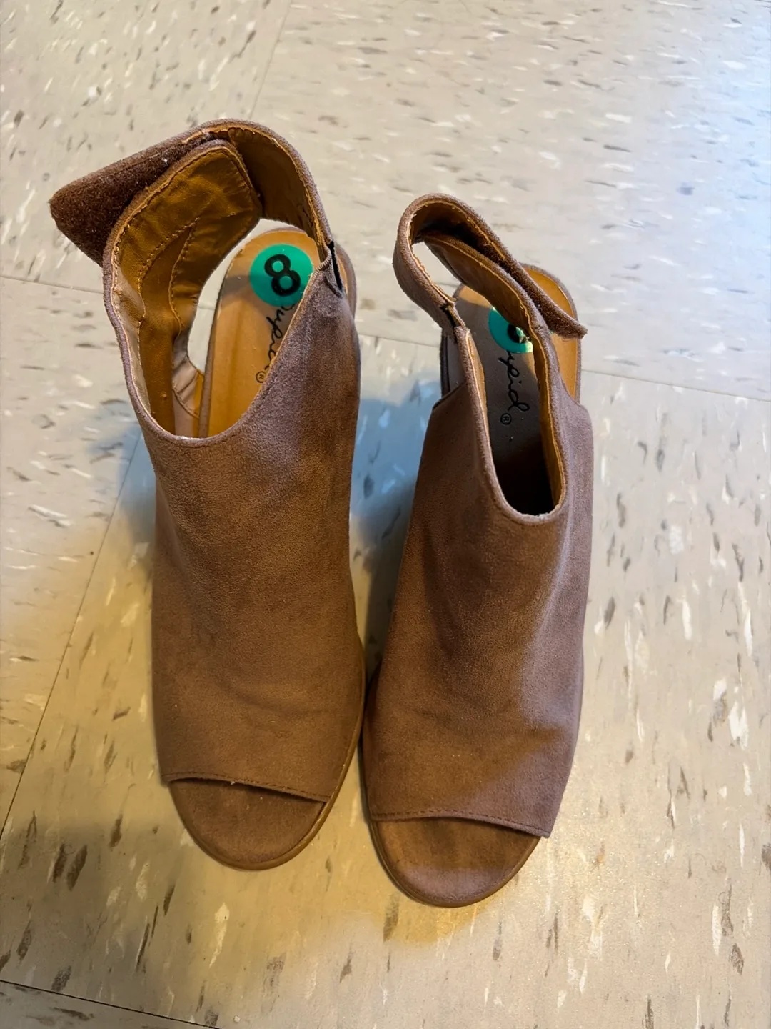 Brown Heeled Booties - Size 8 🧡 thumbnail