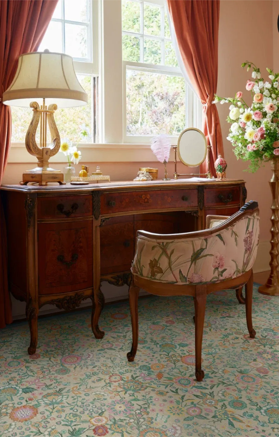 Ruggable Bridgerton multicolor rug + Cushioned Pad image indicator(4)