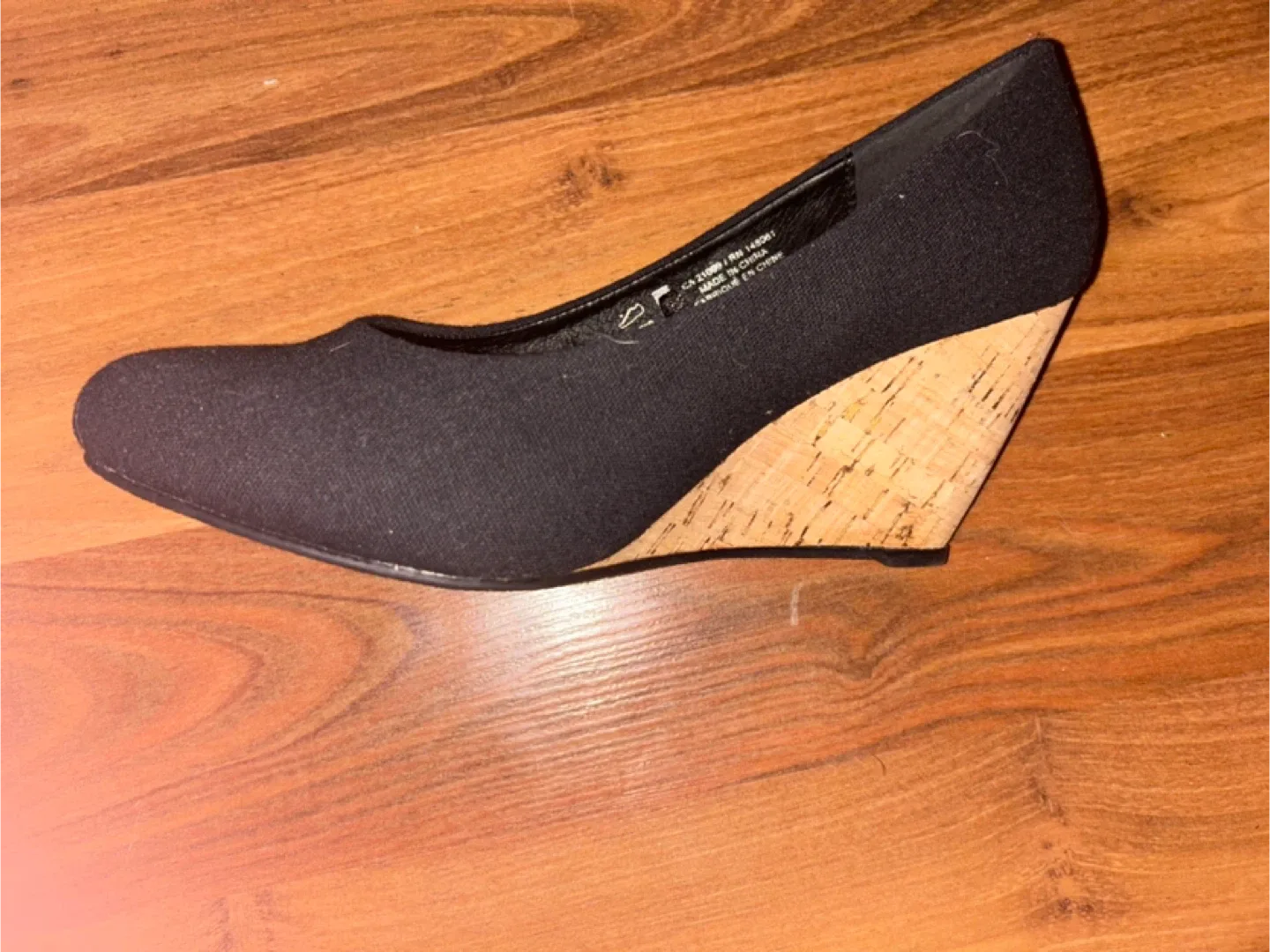 Ardene Black Wedge Heels - Size 8 image indicator(2)