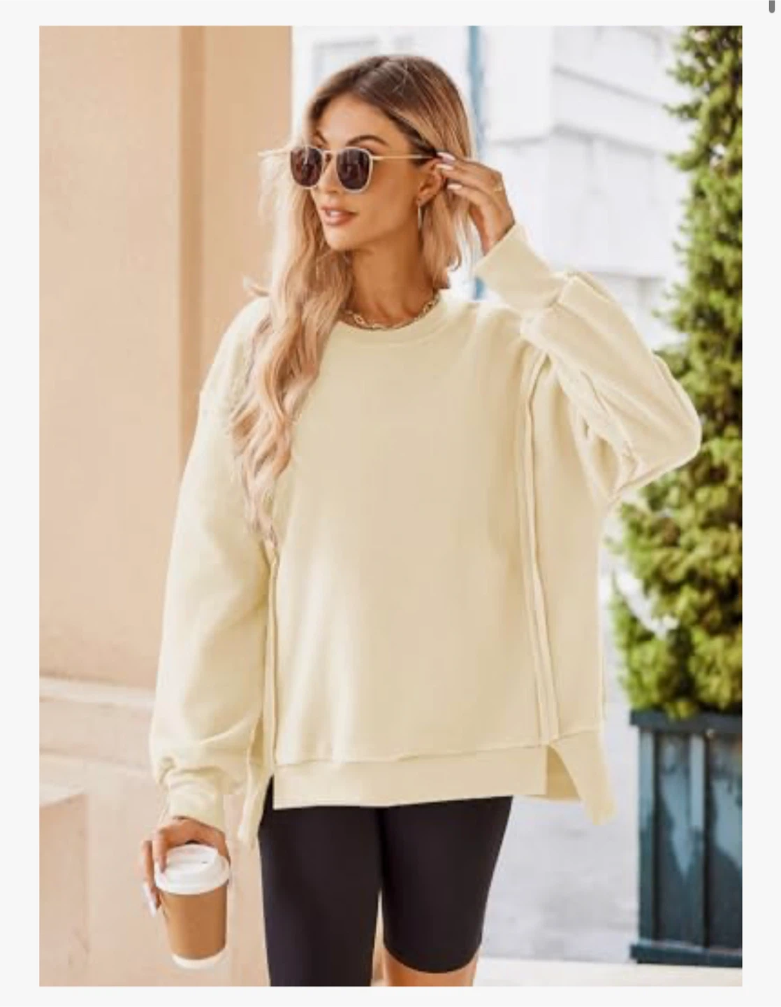 NEW! Zeagoo Oversized Fleece Reverse Seam Oversized Sweatshirt - photo 4