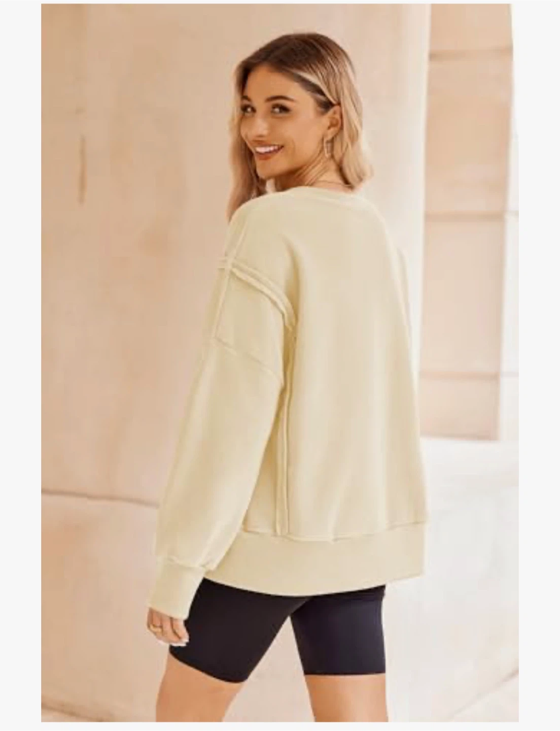 NEW! Zeagoo Oversized Fleece Reverse Seam Oversized Sweatshirt - photo 3