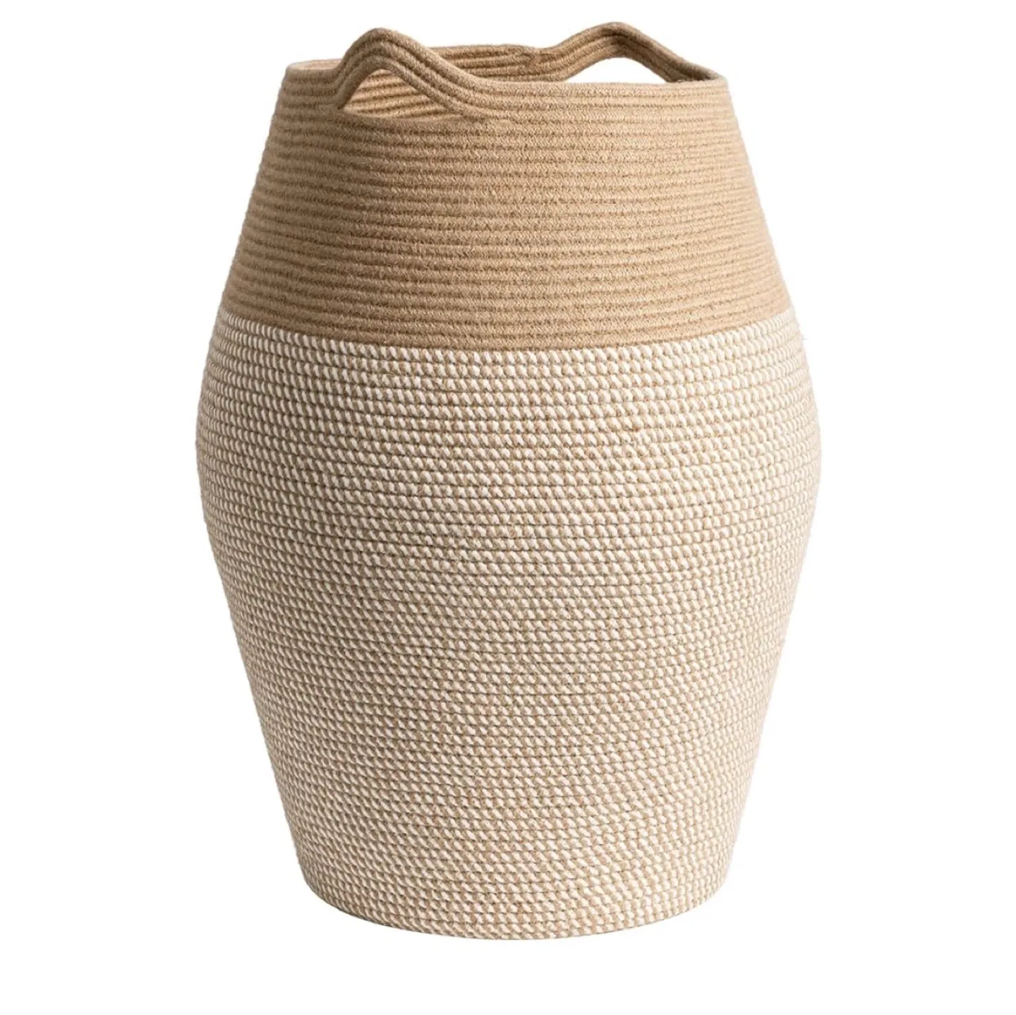 Two-Tone Woven Laundry Basket - Large Capacity thumbnail