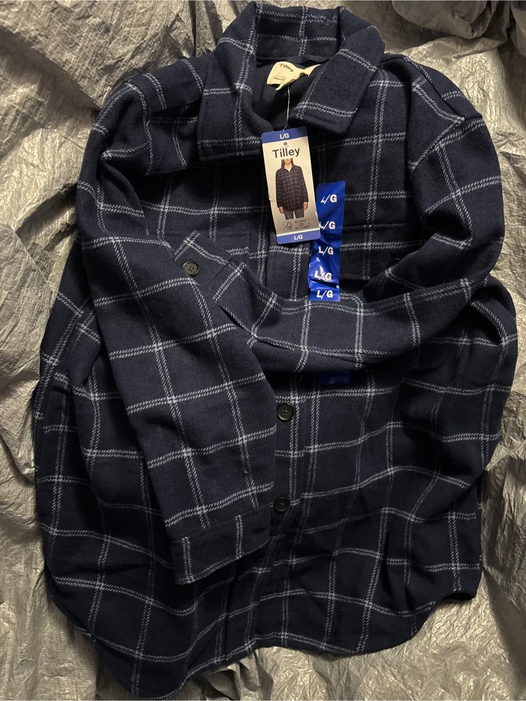 New Tilley Plaid Shirt Jacket - Size L/G thumbnail