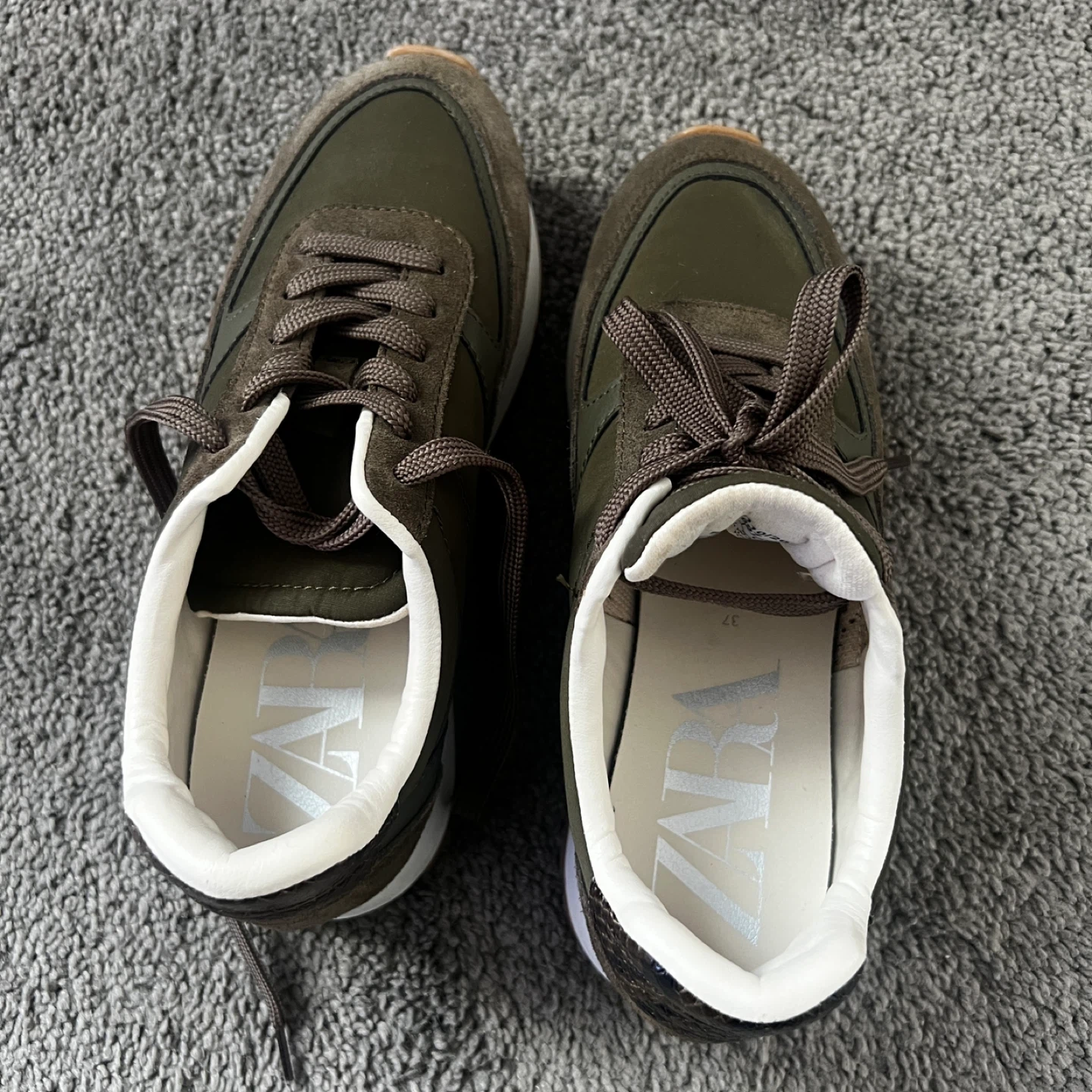 Zara Olive Green Sneakers Size 37 - photo 5