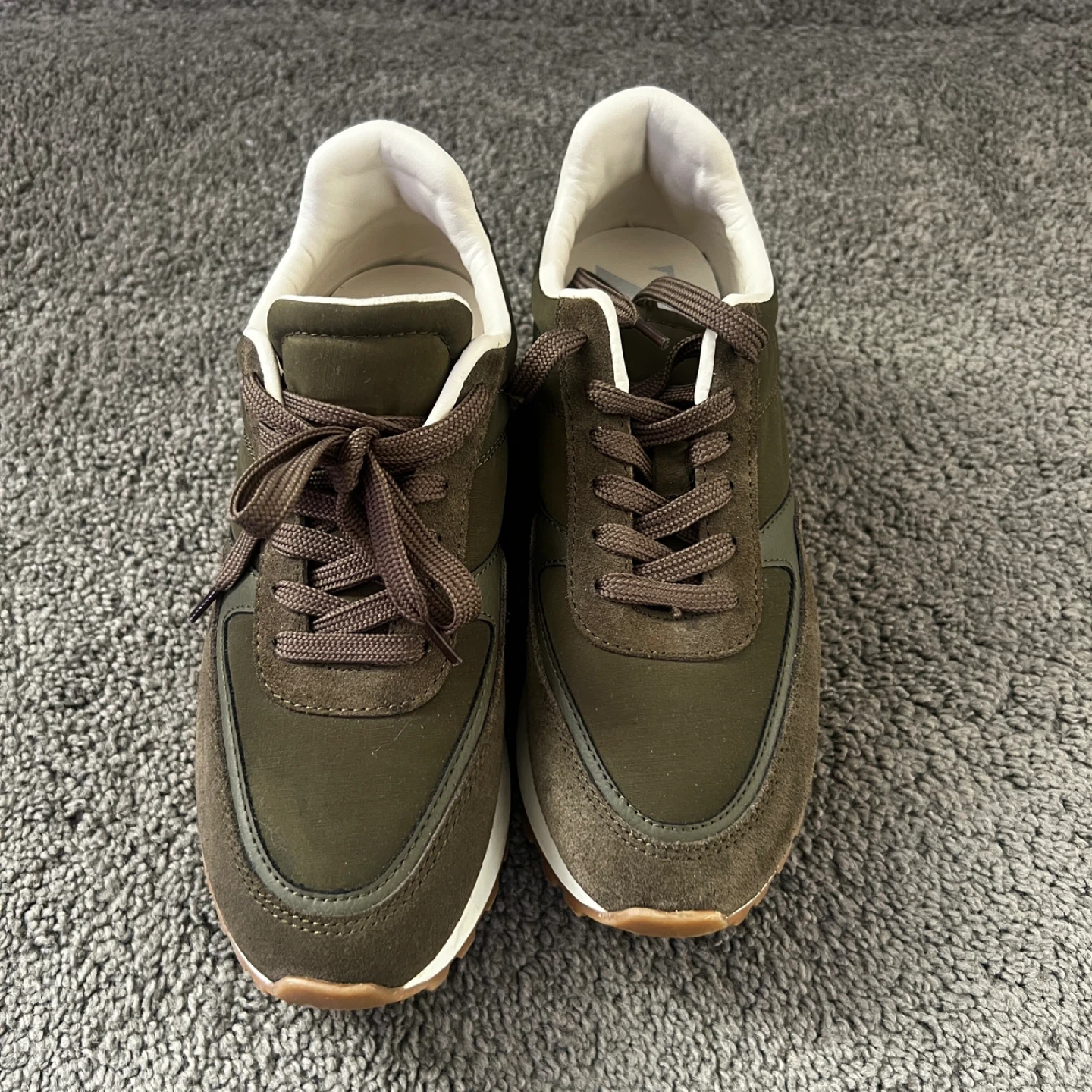 Zara Olive Green Sneakers Size 37 - photo 4
