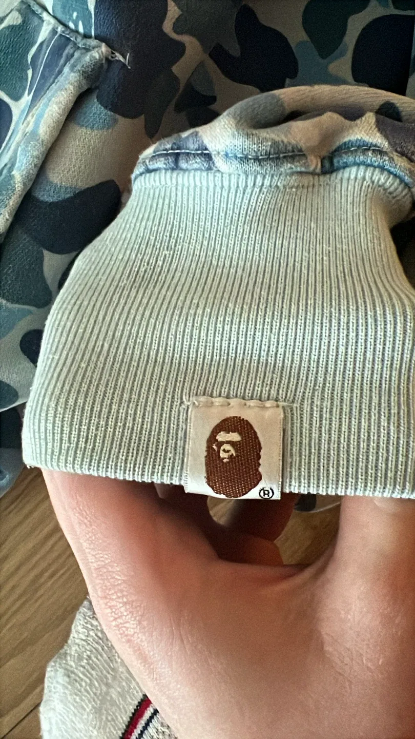 REAL BAPE Shark Full Zip Hoodie - Blue, Size M image indicator(5)