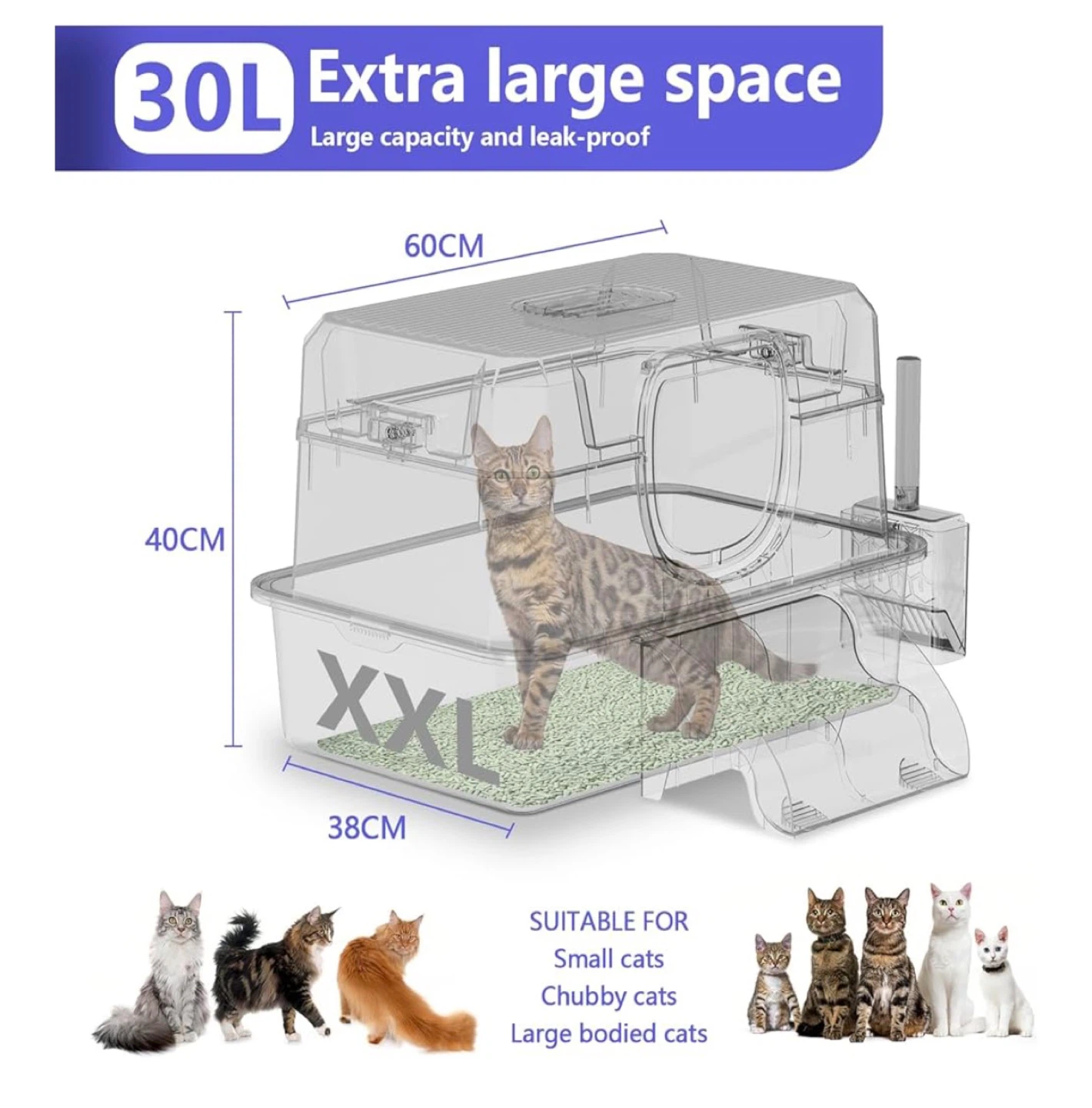 Gleegig Stainless Steel Cat Litter Box - photo 5
