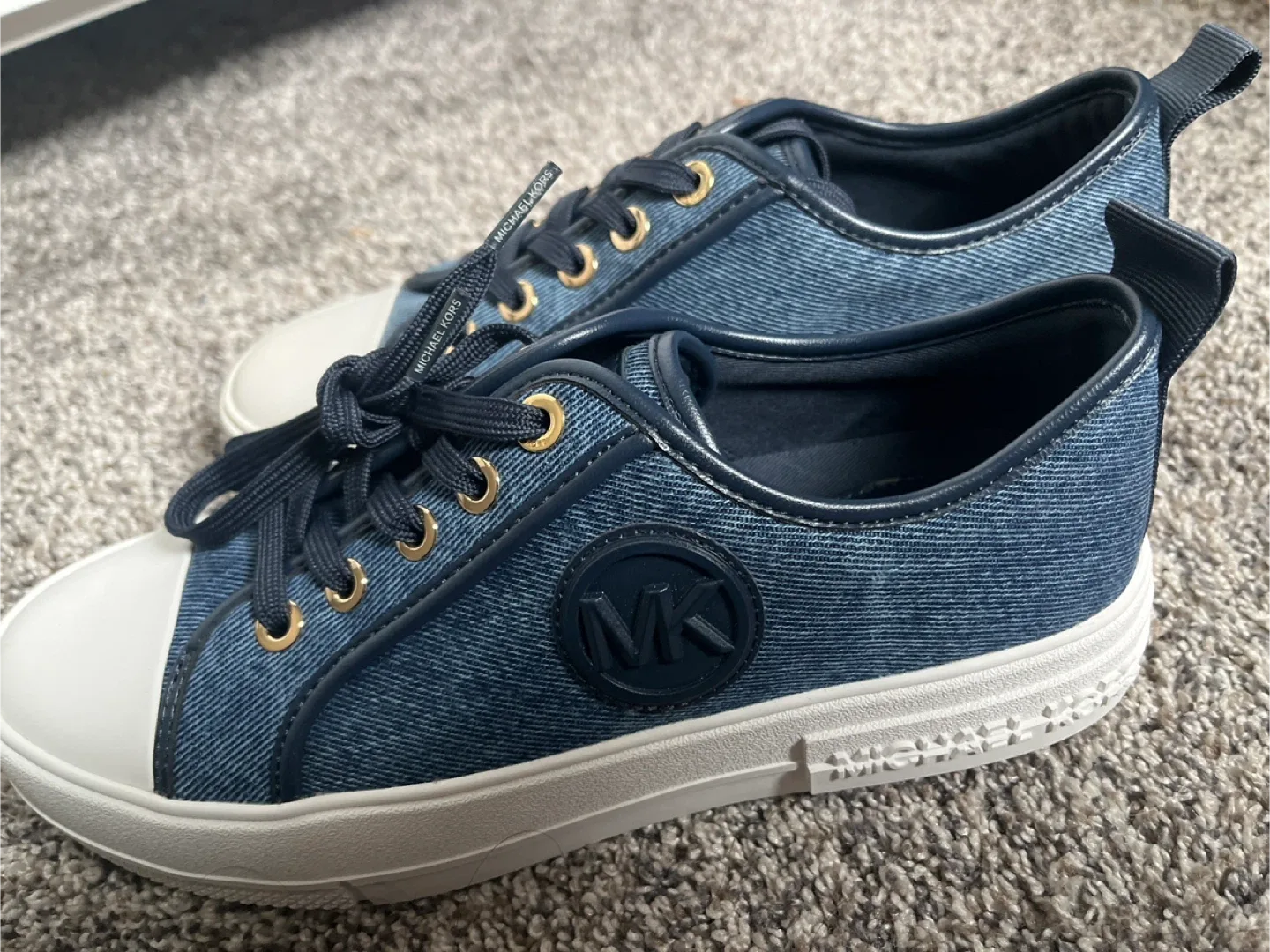 $149 Brand new with box Michael Kors Denim Sneakers thumbnail
