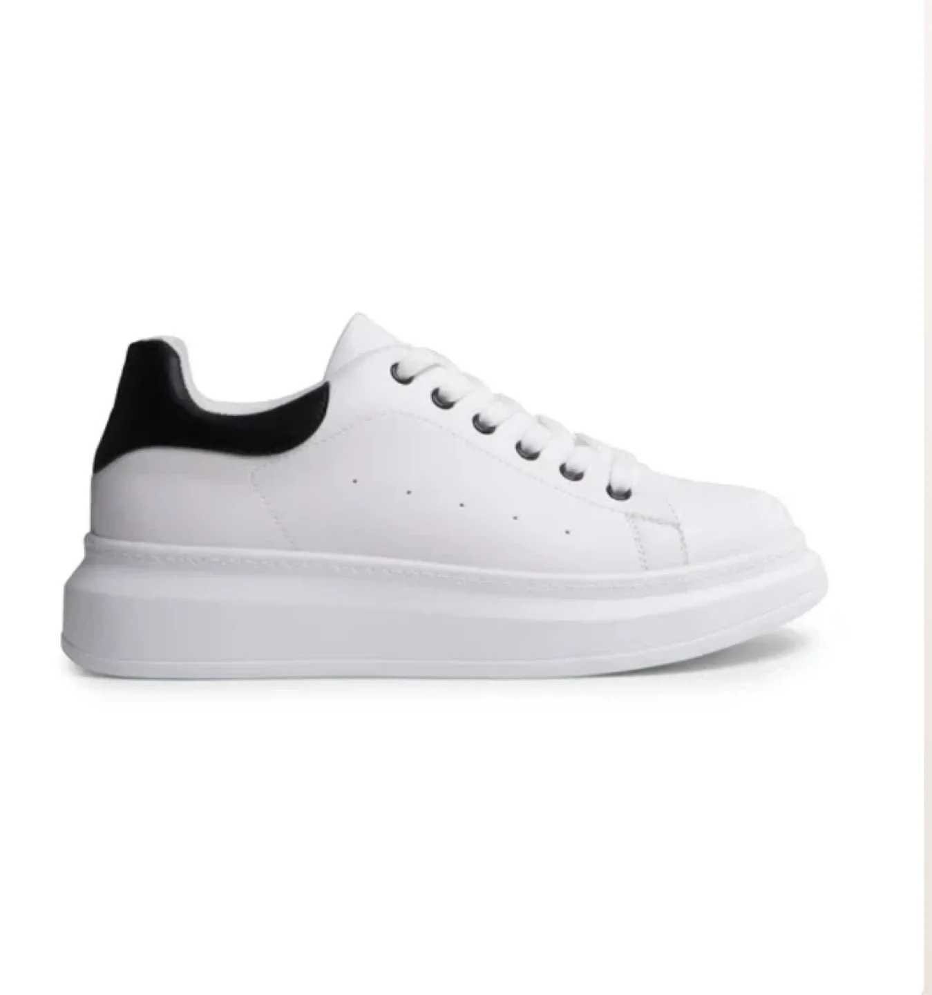 Women’s Steve Madden Zolla White/Black Sneakers - Size 8 image indicator(7)