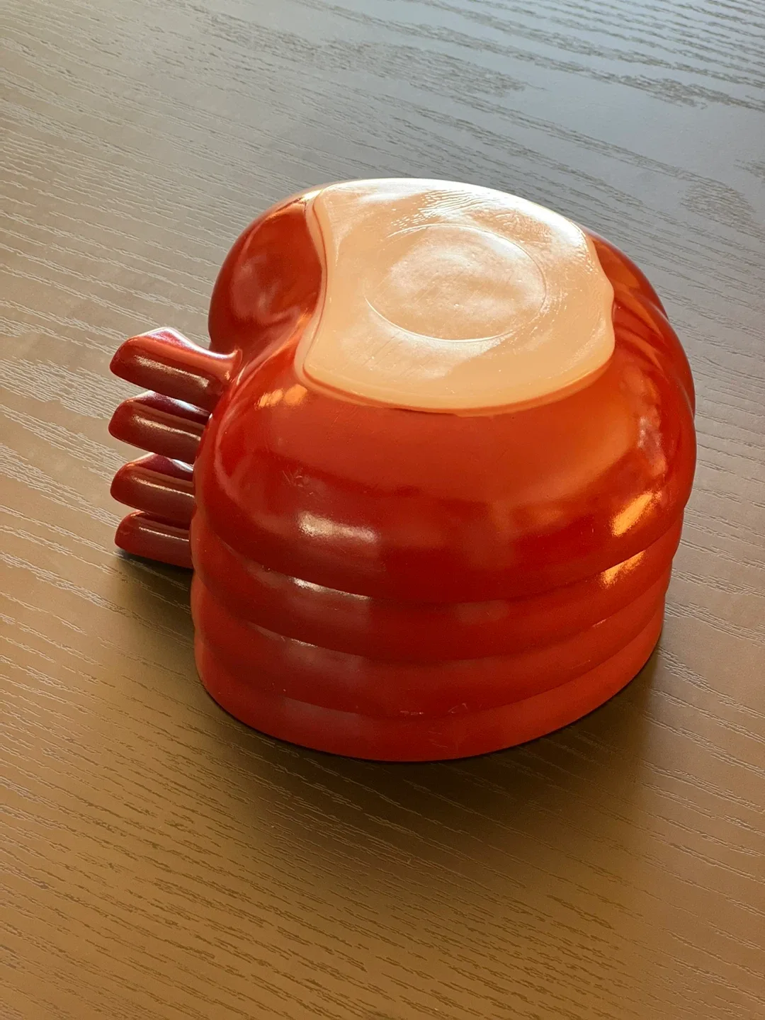 Hazel-Atlas "Orchard" red milk glass apple bowls - set of 4 image indicator(6)