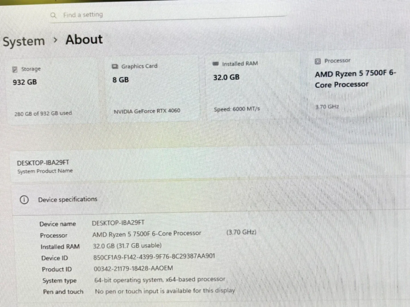 Armoury Gaming PC – RTX 4060, Ryzen 5 7500f, 32GB RAM image indicator(4)