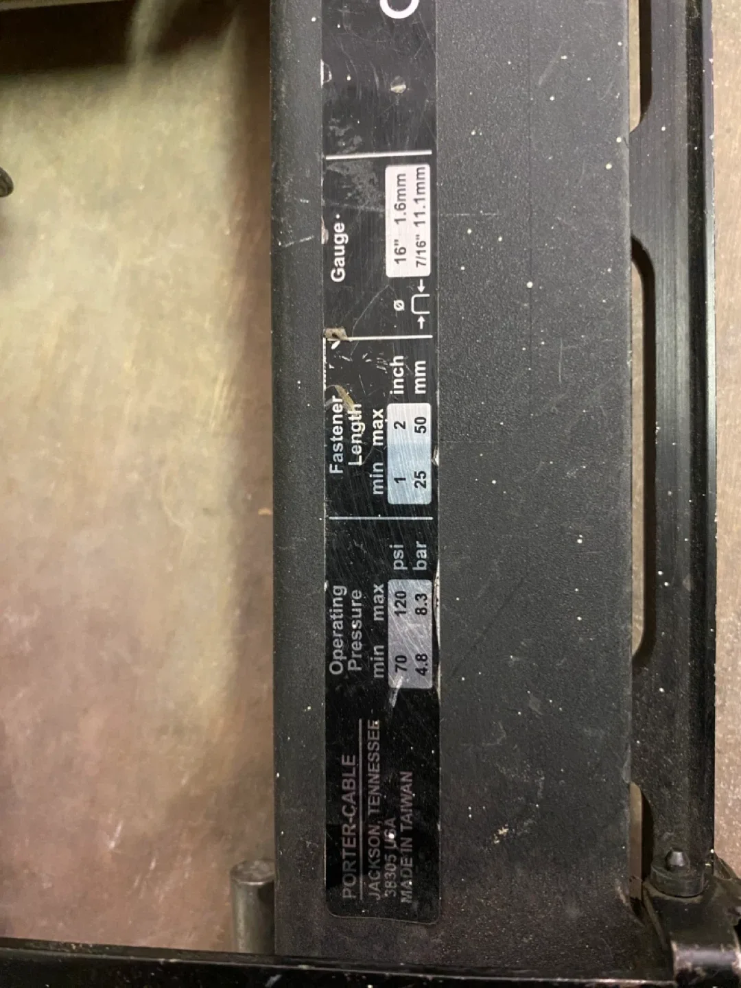 Porter-Cable Nail Gun image indicator(2)