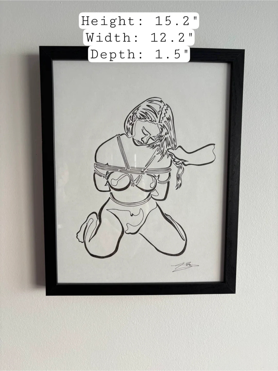 Framed Original Handmade Single-Line Artwork - 4 Pieces image indicator(2)