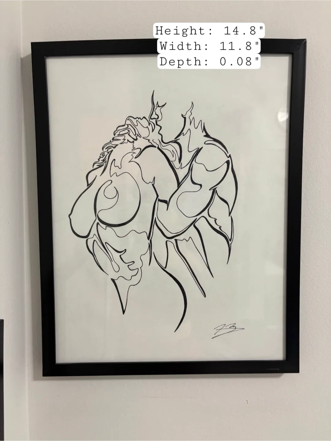 Framed Original Handmade Single-Line Artwork - 4 Pieces image indicator(3)