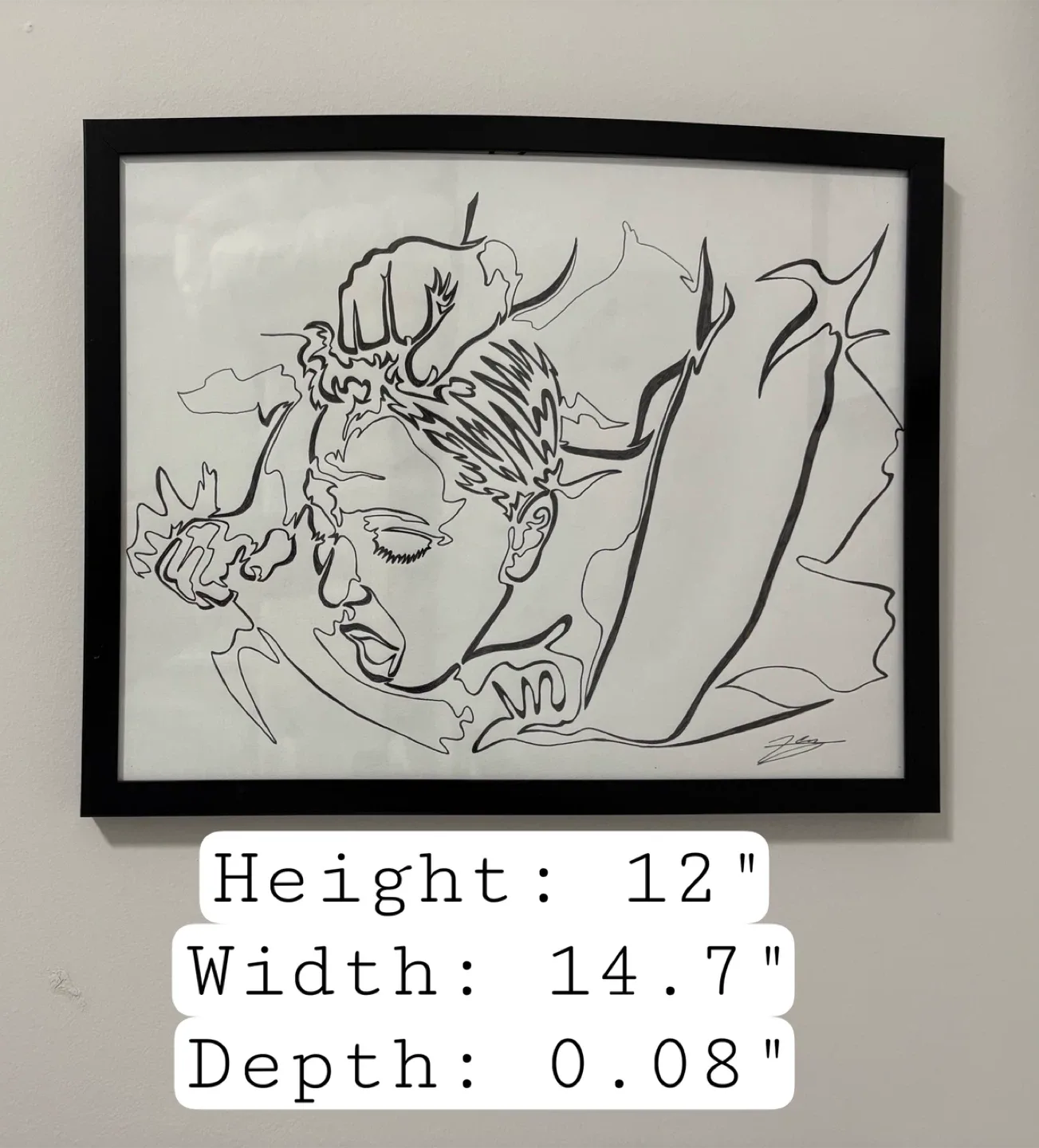 Framed Original Handmade Single-Line Artwork - 4 Pieces image indicator(4)