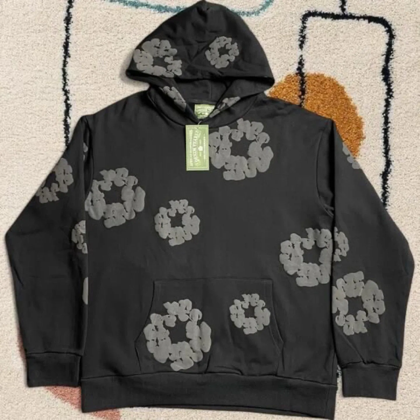 Black Denim tear hoodie thumbnail